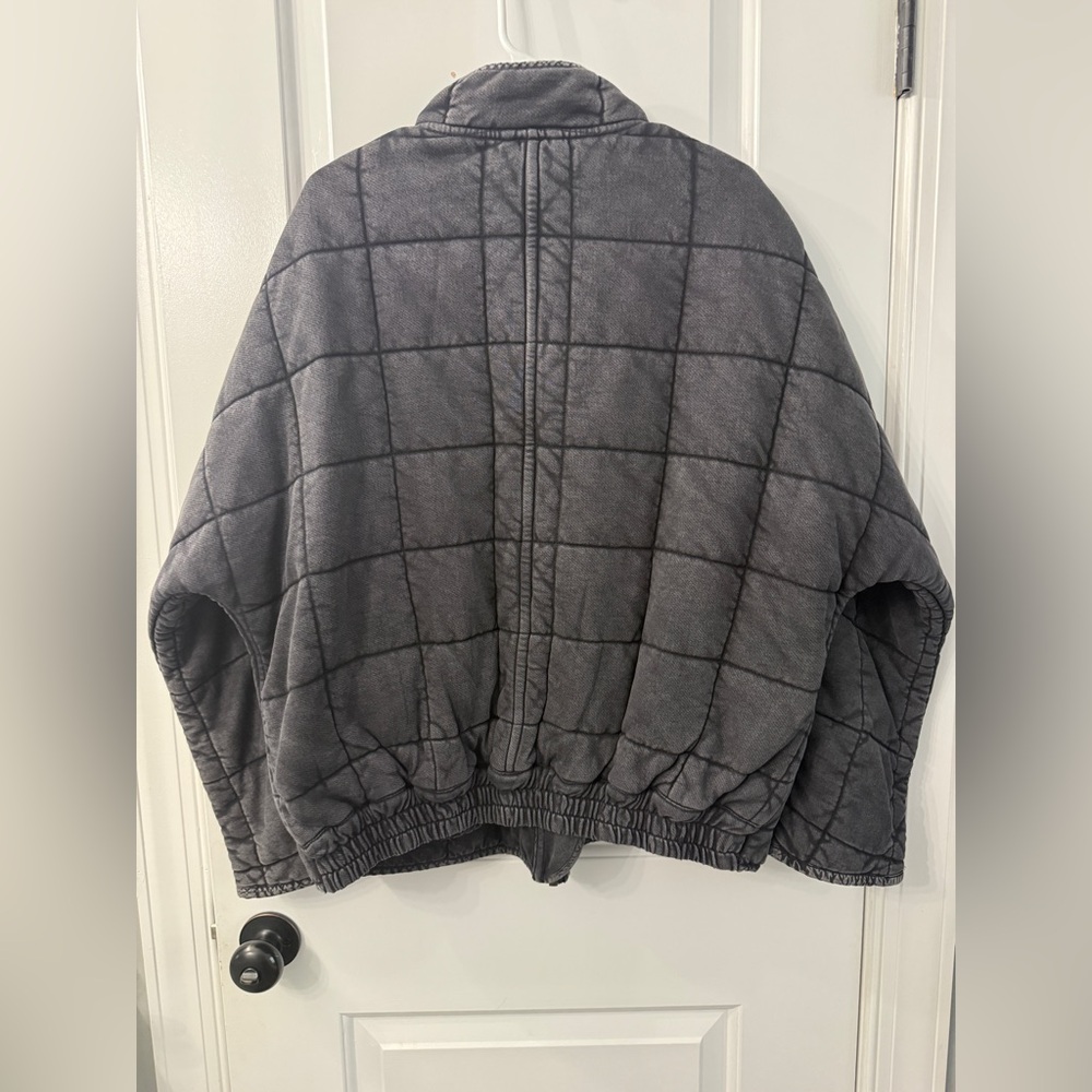 Free People Grey Dolman Quilted Jacket - Picture 6 of 7